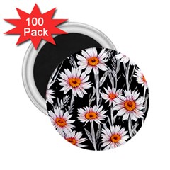 Dazzling Watercolor Flowers 2 25  Magnets (100 Pack)  by GardenOfOphir