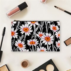 Dazzling Watercolor Flowers Cosmetic Bag (medium)