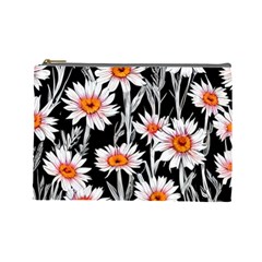 Dazzling Watercolor Flowers Cosmetic Bag (large) by GardenOfOphir