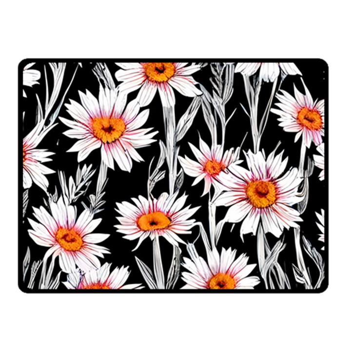 Dazzling watercolor flowers One Side Fleece Blanket (Small)