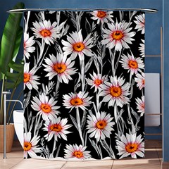 Dazzling watercolor flowers Shower Curtain 60  x 72  (Medium) 