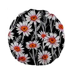 Dazzling watercolor flowers Standard 15  Premium Round Cushions