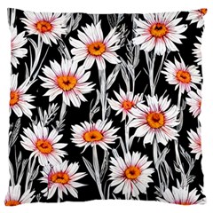 Dazzling Watercolor Flowers Standard Premium Plush Fleece Cushion Case (two Sides) by GardenOfOphir