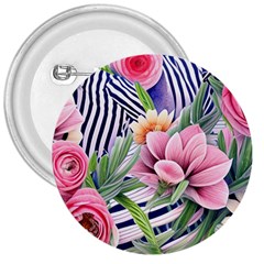 Luxurious Watercolor Flowers 3  Buttons by GardenOfOphir