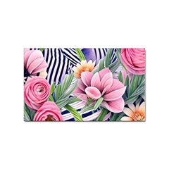 Luxurious Watercolor Flowers Sticker (rectangular) by GardenOfOphir