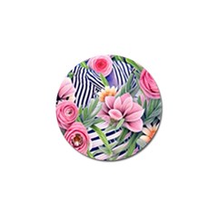 Luxurious Watercolor Flowers Golf Ball Marker by GardenOfOphir