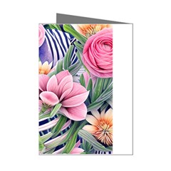 Luxurious Watercolor Flowers Mini Greeting Cards (pkg Of 8) by GardenOfOphir