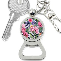 Luxurious Watercolor Flowers Bottle Opener Key Chain by GardenOfOphir