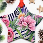 Luxurious watercolor flowers Star Ornament (Two Sides) Front