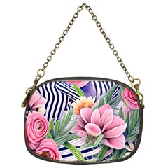 Luxurious Watercolor Flowers Chain Purse (one Side) by GardenOfOphir