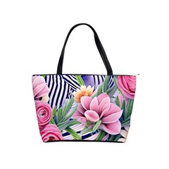 Luxurious Watercolor Flowers Classic Shoulder Handbag by GardenOfOphir