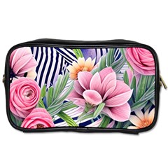 Luxurious Watercolor Flowers Toiletries Bag (two Sides) by GardenOfOphir