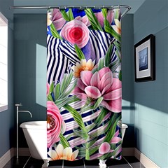 Luxurious Watercolor Flowers Shower Curtain 36  X 72  (stall)  by GardenOfOphir