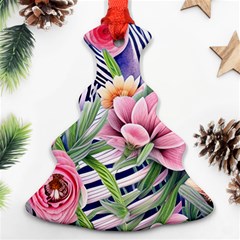 Luxurious Watercolor Flowers Ornament (christmas Tree)  by GardenOfOphir