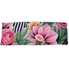 Luxurious Watercolor Flowers Body Pillow Case Dakimakura (two Sides)