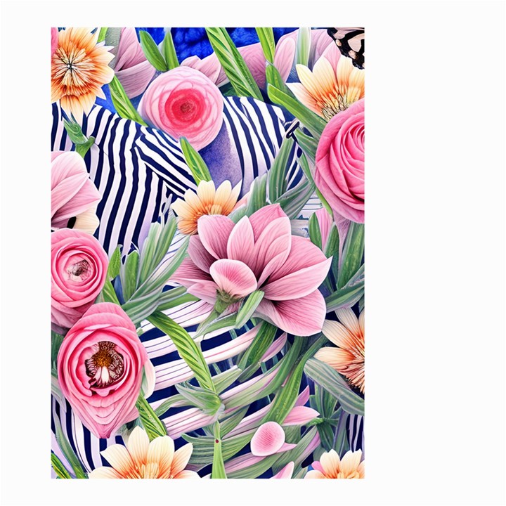 Luxurious watercolor flowers Small Garden Flag (Two Sides)