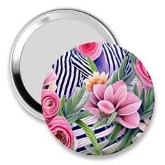 Luxurious Watercolor Flowers 3  Handbag Mirrors by GardenOfOphir