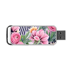 Luxurious Watercolor Flowers Portable Usb Flash (one Side) by GardenOfOphir