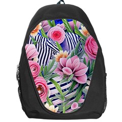 Luxurious Watercolor Flowers Backpack Bag