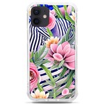 Luxurious watercolor flowers iPhone 12 mini TPU UV Print Case	 Front