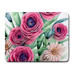 Majestic Watercolor Flowers Small Mousepad by GardenOfOphir