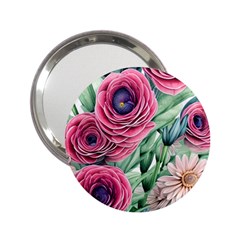 Majestic Watercolor Flowers 2 25  Handbag Mirrors by GardenOfOphir