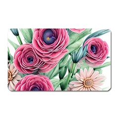 Majestic Watercolor Flowers Magnet (rectangular) by GardenOfOphir