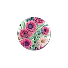 Majestic Watercolor Flowers Golf Ball Marker (4 Pack) by GardenOfOphir