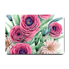 Majestic Watercolor Flowers Small Doormat by GardenOfOphir