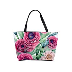 Majestic Watercolor Flowers Classic Shoulder Handbag by GardenOfOphir