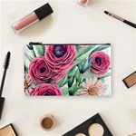 Majestic watercolor flowers Cosmetic Bag (Small) Front