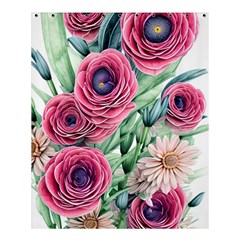 Majestic Watercolor Flowers Shower Curtain 60  X 72  (medium)  by GardenOfOphir