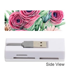 Majestic Watercolor Flowers Memory Card Reader (stick) by GardenOfOphir