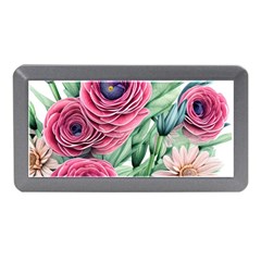 Majestic Watercolor Flowers Memory Card Reader (mini) by GardenOfOphir