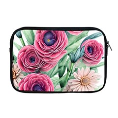 Majestic Watercolor Flowers Apple Macbook Pro 17  Zipper Case by GardenOfOphir