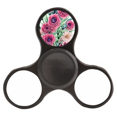 Majestic Watercolor Flowers Finger Spinner by GardenOfOphir