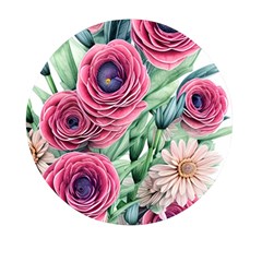 Majestic Watercolor Flowers Mini Round Pill Box (pack Of 5) by GardenOfOphir