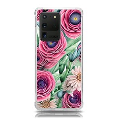 Majestic Watercolor Flowers Samsung Galaxy S20 Ultra 6 9 Inch Tpu Uv Case by GardenOfOphir