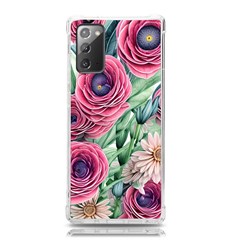 Majestic Watercolor Flowers Samsung Galaxy Note 20 Tpu Uv Case by GardenOfOphir