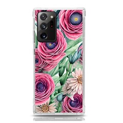 Majestic Watercolor Flowers Samsung Galaxy Note 20 Ultra Tpu Uv Case by GardenOfOphir