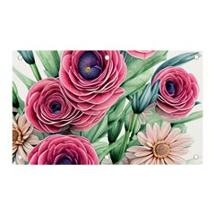 Majestic Watercolor Flowers Banner And Sign 5  X 3  by GardenOfOphir