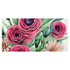 Majestic Watercolor Flowers Banner And Sign 6  X 3 