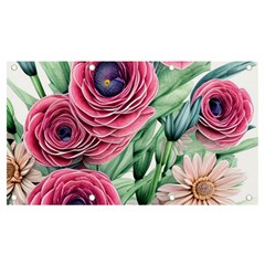 Majestic Watercolor Flowers Banner And Sign 7  X 4 