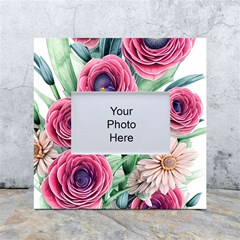 Majestic Watercolor Flowers White Box Photo Frame 4  X 6  by GardenOfOphir