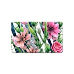 Sumptuous watercolor flowers Magnet (Name Card) Front