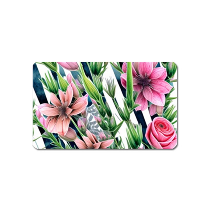 Sumptuous watercolor flowers Magnet (Name Card)