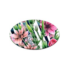 Sumptuous Watercolor Flowers Sticker Oval (10 Pack) by GardenOfOphir