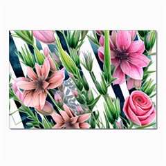 Sumptuous Watercolor Flowers Postcards 5  X 7  (pkg Of 10) by GardenOfOphir