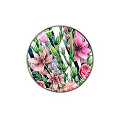 Sumptuous Watercolor Flowers Hat Clip Ball Marker (10 Pack) by GardenOfOphir