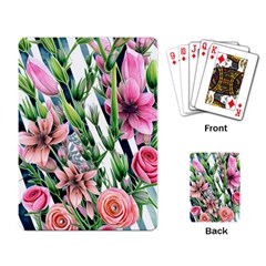 Sumptuous Watercolor Flowers Playing Cards Single Design (rectangle) by GardenOfOphir